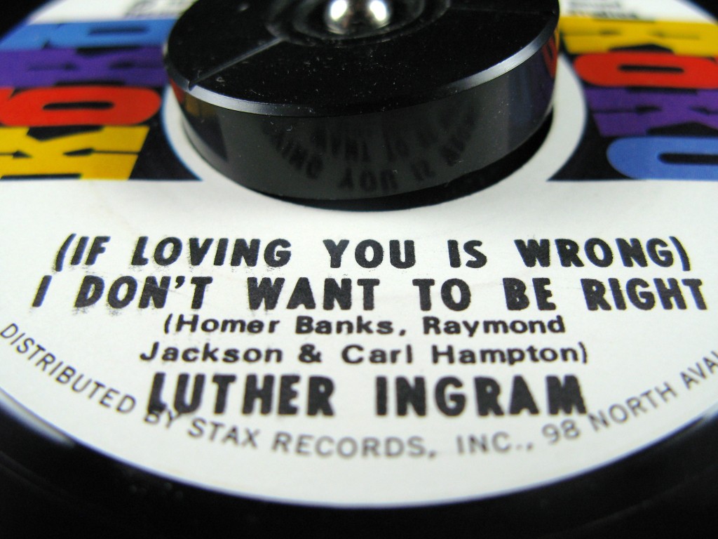 CD Cover of single "(If Loving You Is Wrong) I Don't Want To Be Right" by Luther Ingram